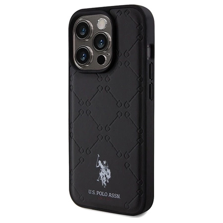 US Polo Assn. Case Yoke Pattern for iPhone 15 Pro Max - black