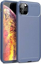 Etui IPHONE 12 PRO MAX Pancerne Shockproof Carbon Fiber niebieskie