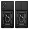 Hybrid Armor Camshield case for Samsung Galaxy A54 5G armored case with camera cover black