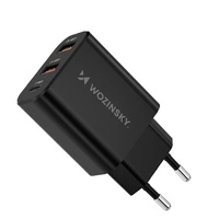 Ładowarka sieciowa Wozinsky CWCUCB 30W USB-C / 2 x USB-A - czarny