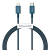 Baseus Superior kabel USB Typ C - Lightning do szybkiego ładowania Power Delivery 20 W 1 m niebieski (CATLYS-A03)