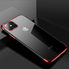 Clear Color Case TPU Gel Cover mit Metallic Rahmen für Samsung Galaxy S22+ (S22 Plus) rot