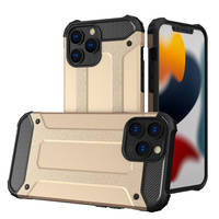 Hybrid Armor Case Tough Rugged Cover for iPhone 13 Pro Max golden