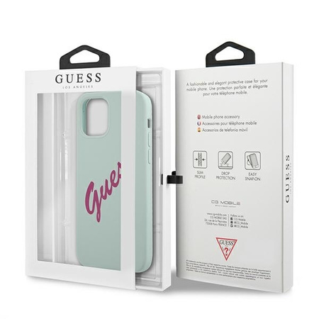 Guess GUHCP12SLSVSBF iPhone 12 mini 5,4" niebieski fuksja/blue fuschia hardcase Silicone Vintage