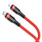 Borofone Kabel BU35 Influence - Typ C na Lightning - PD 20W 1,2 metra czerwony