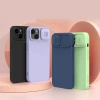 Nillkin CamShield Silky Silicone Case etui iPhone 14 Plus pokrowiec z osłoną na aparat zielony