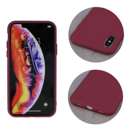 Etui IPHONE 11 Silicone case elastyczne silikonowe burgundowe