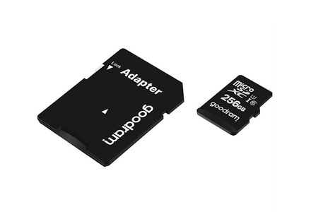 Goodram Microcard 256 GB karta pamięci micro SD XC UHS-I class 10, adapter SD (M1AA-2560R12)