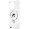 Original Case IPHONE 13 PRO Karl Lagerfeld Hardcase Ring Stand Karl&Choupettte MagSafe (KLHMP13LHMRSKCH) white