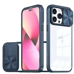 Etui APPLE IPHONE 15 Camslider granatowe