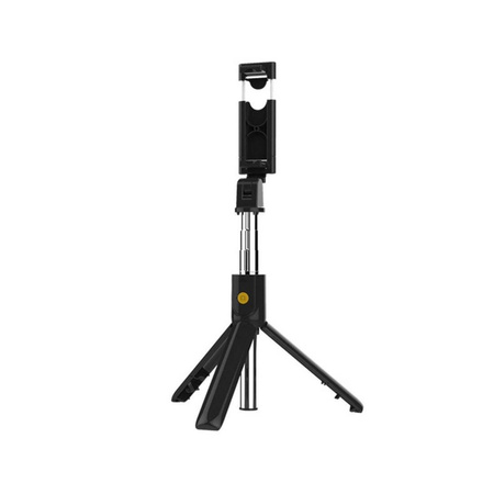 Selfie Stick Tripod K07 statyw z pilotem bluetooth / bezprzewodowy uchwyt kijek do zdjęć czarny