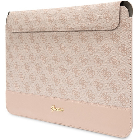 Guess Hülle GUCS14PS4SGP 14&quot; rosa/rosa 4G Stripe Metal Logo