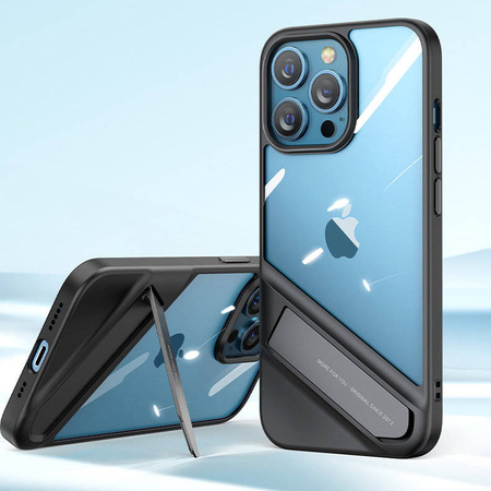 Ugreen Fusion Kickstand Case sztywne etui z żelową ramką i podstawką do iPhone 13 Pro czarny (90153)