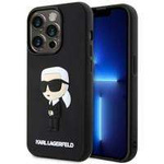 Karl Lagerfeld KLHCP14X3DRKINK iPhone 14 Pro Max 6.7&quot; black/black hardcase Rubber Ikonik 3D