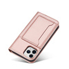 Magnet Card Case for iPhone 12 cover card wallet card stand pink