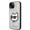 Karl Lagerfeld NFT Glitter Choupette Patch - Etui iPhone 14 Plus (srebrny)