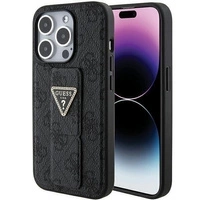 Guess Grip Stand 4G Triangle Strass case for iPhone 15 Pro Max - black