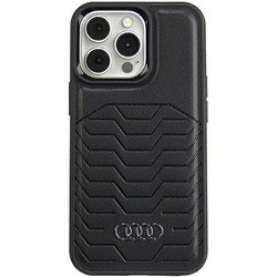 Audi Synthetic Leather MagSafe iPhone 13 Pro / 13 6.1" czarny/black hardcase AU-TPUPCMIP13P-GT/D3-BK