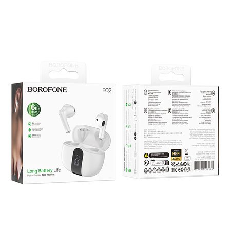 Borofone Słuchawki Bluetooth TWS FQ2 Air białe