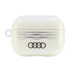 Original Handyhülle APPLE AIRPODS PRO 2 Audi IML Geometric Pattern Cover (AU-IMLAPP2-A6/D3-WE) weiß