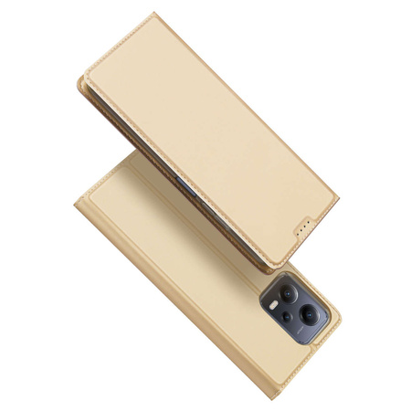 Dux Ducis Skin Pro Hülle für Xiaomi Redmi Note 12 Pro+ Flip Card Wallet Stand Gold