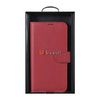 iCarer Haitang Leather Wallet Case skórzane etui do Samsung Galaxy S22+ (S22 Plus) portfel obudowa pokrowiec czerwony (AKSM05RD)