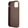 Original Case IPHONE 12 / 12 PRO Guess Hard Case 4G Metal Gold Logo (GUHCP12MG4GFBR) brown