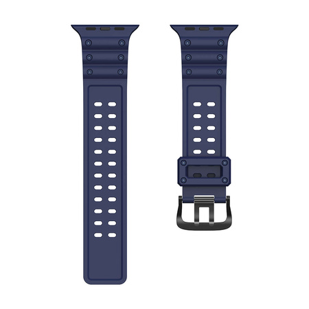 Strap Triple Protection strap for Apple Watch SE, 8, 7, 6, 5, 4, 3, 2, 1 (41, 40, 38 mm) bracelet navy blue