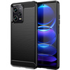 Carbon Case Cover Xiaomi Poco X5 Pro 5G / Redmi Note 12 Pro Flexible Silikon Carbon Cover Schwarz