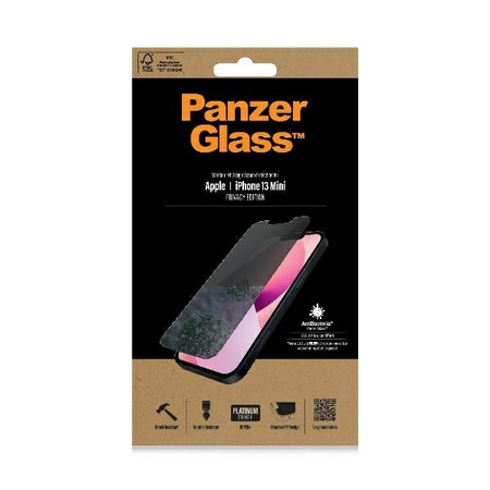 Tempered Glass IPHONE 13 MINI PanzerGlass Standard Super+ Privacy Antibacterial (P2741)