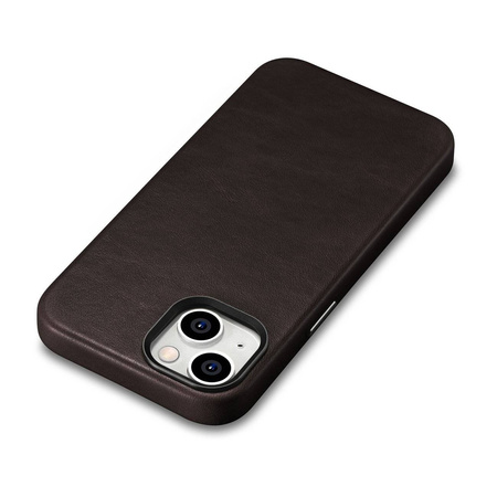 iCarer Oil Wax Premium Leather Case iPhone 14 Magnetic Leather Case with MagSafe Brown (WMI14220701-BN)