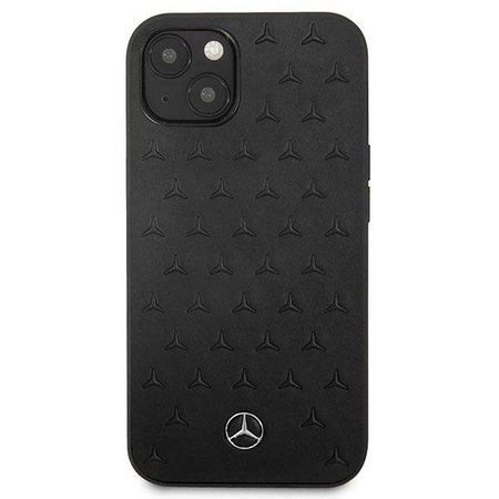 Mercedes MEHCP13SPSQBK iPhone 13 mini 5,4" czarny/black hardcase Leather Stars Pattern