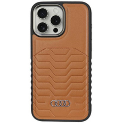 Audi Synthetic Leather MagSafe iPhone 14 Pro 6.1" brązowy/brown hardcase AU-TPUPCMIP14P-GT/D3-BN