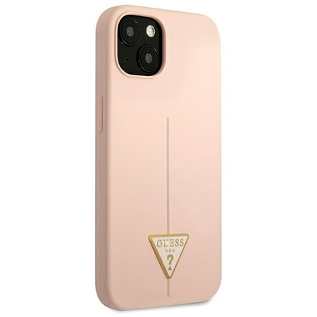 Guess GUHCP13MSLTGP iPhone 13 6.1 &quot;rosa / rosa Hardcase Silikondreieck