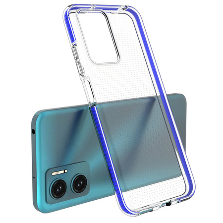 Spring Case Cover Gel TPU Cover mit farbigem Rahmen für Xiaomi Redmi 10 hellrosa