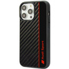 Audi Carbon Fiber Stripe iPhone 14 Pro 6.1" czarny/black hardcase AUS-TPUPCIP14P-R8/D1-BK