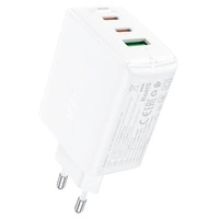 Acefast fast charger GaN (2x USB-C / USB-A) PPS / PD / QC4+ 65W white (A41)