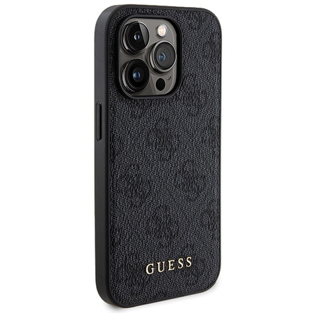 Zestaw Guess GUBPM5P13L4GEMGK iPhone 13 Pro 6.1" hardcase + Powerbank 5000mAh MagSafe czarny/black 4G Metal Logo