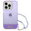 Guess Translucent Pearl Strap - Etui iPhone 14 Pro (fioletowy)