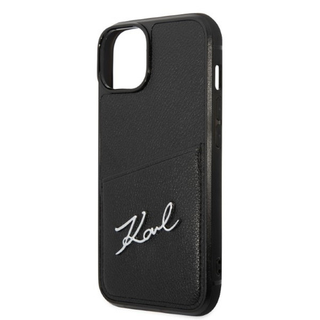 Karl Lagerfeld Signature Logo Cardslot - Etui iPhone 14 Plus (czarny)