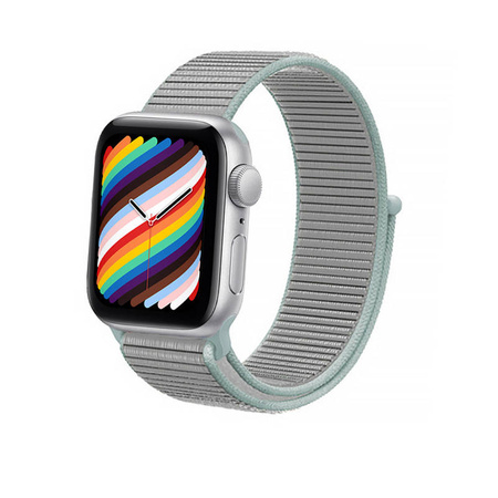 Crong Nylon - Pasek sportowy do Apple Watch 38/40/41 mm (Pastel Grey)