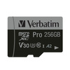 Verbatim Karta microSD 256GB + adapter Pro U3 czarny/black 47045