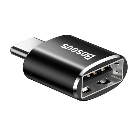 Baseus adapter przejściówka ze złącza USB na USB Type-C OTG czarny (CATOTG-01)