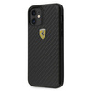 Ferrari FERCAHCP12SBK iPhone 12 mini 5,4" czarny/black hardcase On Track Real Carbon