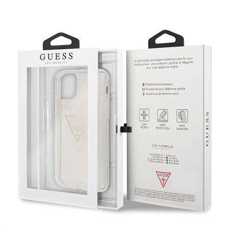 Guess GUHCN58SGTLGO iPhone 11 Pro złoty/gold hard case Glitter Triangle