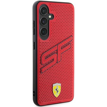 Oryginalne Etui FERRARI hardcase Big SF Perforated FEHCS24SPINR do Samsung Galaxy  S24 Czerwony