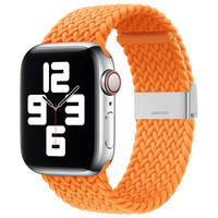 Strap Fabric replacement band strap for Watch 6 / 5 / 4 / 3 / 2 (40mm / 38mm) braided cloth bracelet orange (10)