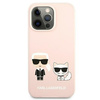 Karl Lagerfeld KLHMP13XSSKCI iPhone 13 Pro Max 6,7 &quot;hardcase light pink / light pink Silicone Ikonik Karl &amp; Choupette Magsafe