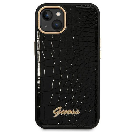 Guess GUHCP14MHGCRHK iPhone 14 Plus 6,7" czarny/black hardcase Croco Collection