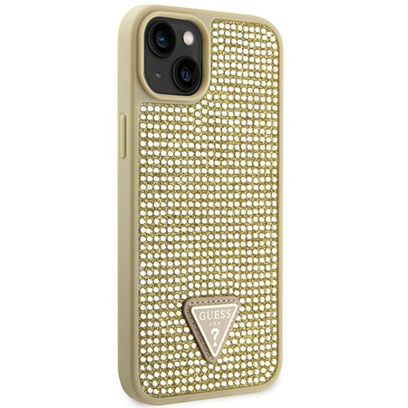 Guess GUHCP14SHDGTPD iPhone 14 6.1" złoty/gold hardcase Rhinestone Triangle